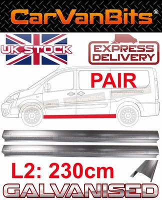 PAR DE PANELES EXTERIORES PARA PEUGEOT EXPERT ESCUDO CITROEN DESPATCH 07- CUERPO DE REPARACIÓN DE UMBRALES Foto 1 de 4