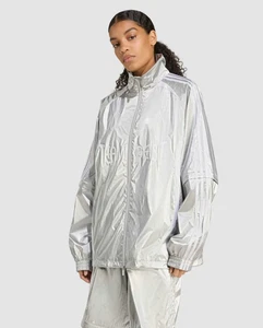 Adidas ADILENIUM 4 Teamgeist Oversized Track Top  Silver UNISEX KE9784 - Picture 1 of 6