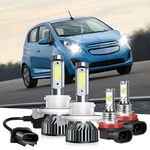 For Chevy Spark 2013-2018 Combo LED Headlight & Fog Light Bulbs Kit Super White - Picture 1 of 17