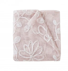 Set of Two 84" Blush Floral Embroidered Window Panels - Picture 1 of 13