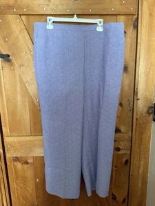 Woman's Alfred Dunner Proportioned Medium Pull on Pants Blue Size 16 Classic Fit - Picture 1 of 5