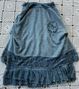 Ladies Pre-Loved Blue Goose Island Hitch Layer Skirt Size 14 36" Elastic Waist - Picture 1 of 13