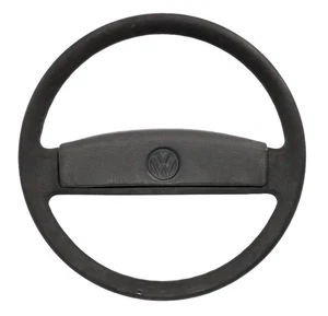 Steering Wheel 80-91 VW Vanagon T3 Stock Factory OE Black W/ Horn Pad - Genuine - Bild 1 von 11