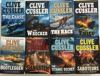 Lot of 8 CLIVE CUSSLER hardcover Books - Isaac Bell Series - Image 1 of 4