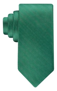 Nueva corbata para hombre Tommy Hilfiger Marcus verde espiga mezcla de seda cuello - Imagen 1 de 1