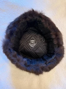 Vintage Russian Brown Mink Fur Ushanka Trapper Hat Quilted and Lined - Picture 1 of 7