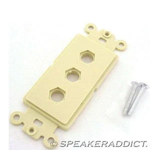 4 DECORA AV AUDIO VIDEO COAX+ INSERT ALMOND 3 POSITION - Picture 1 of 2