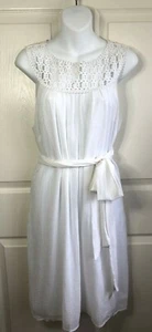 LILLY PULITZER dress size 6 White Cotton Decorative Neckline engagement (p36) - Picture 1 of 9