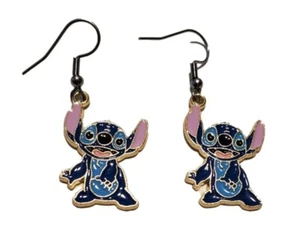 Pendientes de alambre francés de metal de personajes de dibujos animados de pie con puntada - Imagen 1 de 1