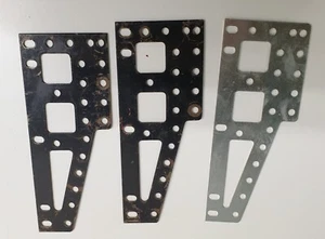 GILBERT ERECTOR 'EI' GEAR BOX SIDE PLATES, two black, one cad - Picture 1 of 2