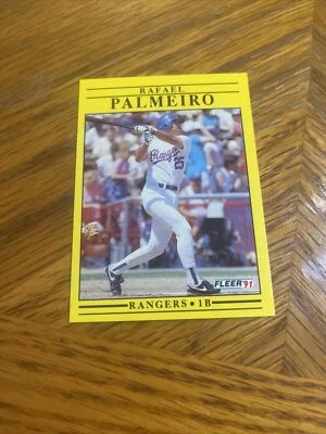 1991 Fleer Rafael Palmeiro #295 Texas Rangers  - Image 1 of 3