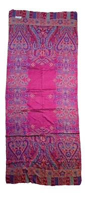 Bufanda suave 100 % cachemir rosa/fucsia/púrpura diseño cachemir pashmina, usada en excelente estado Foto 1 de 4