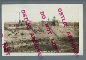 Crosby MINNESOTA RPPC 1916 THOMPSON MINE Iron Ore Mining nr Aitkin Brainerd - Picture 1 of 3