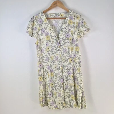 Vestido Ripcurl Mujer M Aus 10 Cambio Verde Floral Manga Corta Cuello en V 106446 Foto 1 de 4