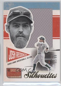 2013 Panini America's Pastime Silhouettes Materials Gold /25 Josh Reddick #S-JR