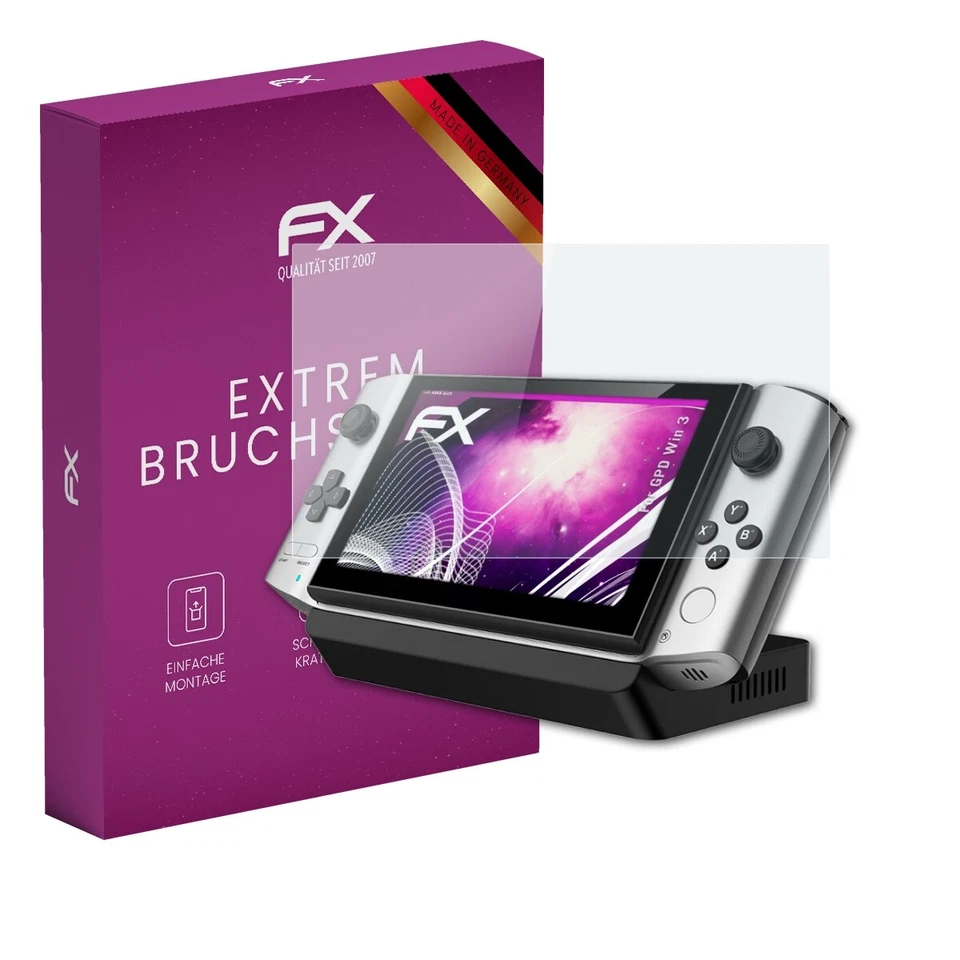 AtFoliX glass film for GPD Win 3 screen film 9H protective armor screen protector - Image 1 of 4