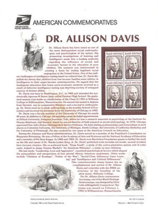 #433 29c Panel de Estampillas Conmemorativas Dr. Allison Davis #2816 USPS - Imagen 1 de 1