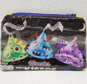 Halloween Hershey Monster Kisses Wrapper Zip Pouch Bag 6.5" x 4" - Picture 1 of 11