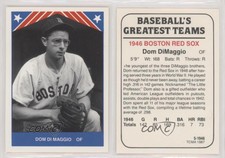 1987 TCMA Baseball's Greatest Teams 1946 Boston Red Sox Dom DiMaggio #5-1946