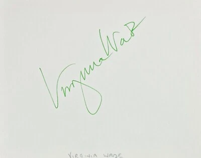 VIRGINIA WADE Signed Autographed ALBUM PAGE BRITISH TENNIS  HOF - Image 1 of 4
