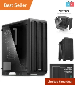 Versatile Black Mid-Tower PC Case with Magnetic Dust Filters and Cooling Support - Picture 1 of 11