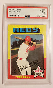 1975 TOPPS #320 PETE ROSE  PSA 7  NM  WELL CENTERED