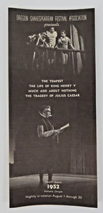 Vintage 1952 Oregon Shakespearean Festival Association Presents Brochure - Picture 1 of 3