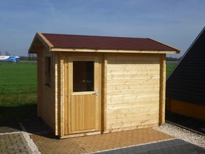 70mm Gartenhaus Saunahaus 3,3x2,5m m. 2 Räumen Isolierverglasung Saunatür RHEINE - Bild 1 von 9