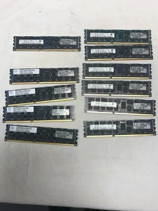 QTY-11 MIXED BRAND 8GB PC3 10600R ECC SERVER MEMORY HP 500205-071 - Photo 1 sur 8