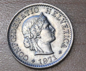 1971 Switzerland 5 Rappen - Picture 1 of 2
