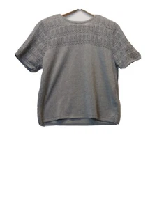 BLOUSE PETITE PXL GRAY BY ALFRED DUNNER   - Picture 1 of 3