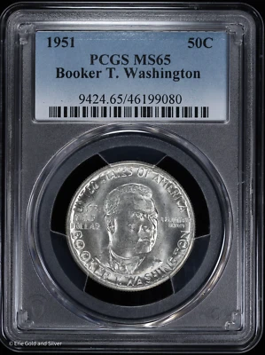 1951 Booker T. Washington Commemorative Half Dollar PCGS MS 65 | UNC BU - Image 1 of 4