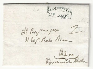 Lombardo Veneto - Prefilatelica del 1820 per Adro con bollo nero Brescia - Picture 1 of 3