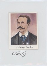 1990 The Official Hall of Fame Sticker Book Records Stickers George Bradley #1