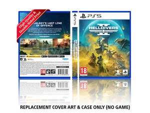 Helldivers 2 PS5 scatola di ricambio art cover intarsiata e custodia NO GIOCO - Foto 1 di 8