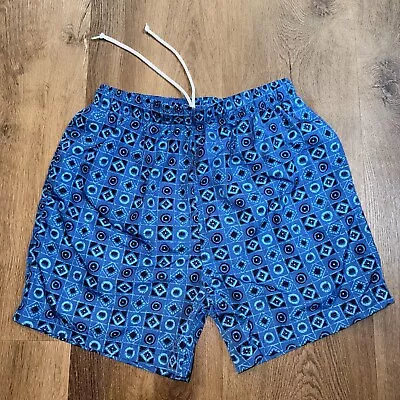 Vtg 80s 90s Swim Shorts Trunks Mens Small Festival Crazy Print jams Beach Retro - Image 1 of 4