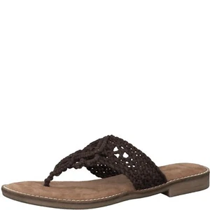 Marco Tozzi Damen 2-27108-24 T-Spangen Sandalen Zehentrenner Sandalette Cafe - Picture 1 of 5