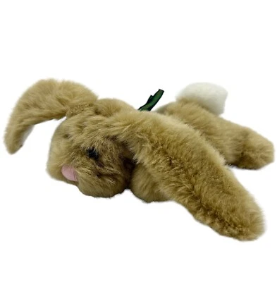 复古 Lop Ear 复活节兔子毛绒带格子蝴蝶结兔子林地填充动物 — 第 1/4 张图片