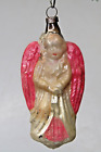 Vintage Antique Blown Glass ANGEL w WINGS Figurine Christmas Ornament Germany