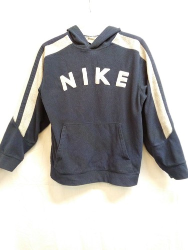 VETEMENTS Nike Felpa con Cappuccio Donna Grande Blu Giacca con Cappuccio Logo Spellout Tasca Canguro