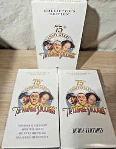 Three Stooges 75th Anniversary Collectors Edition VHS 2 Tapes - Picture 1 of 16