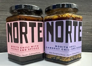 SALSA NORTE AUTHENTIC NORTHERN GOURMET, MORITA CHILI, SALSA MACHA 8.4oz GlassJar - Picture 1 of 4