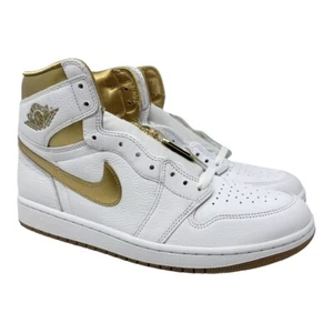 Air Jordan 1 Retro Alto OG Blanco/Dorado Metálico FD2596107 Talla 10 C/8,5 M - Imagen 1 de 9