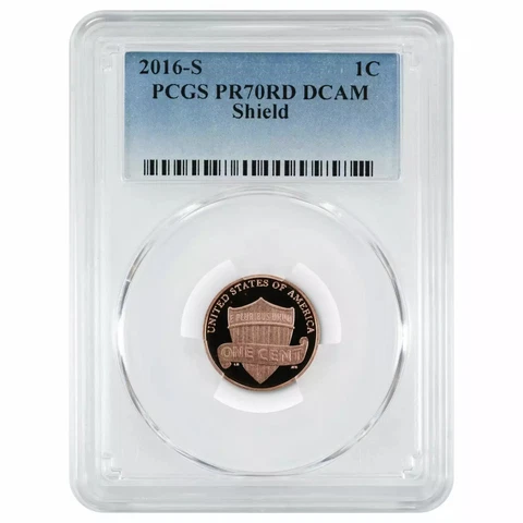 2016 S PROOF LINCOLN SHIELD CENT PENNY 1C PCGS CERTIFIED PR 70 RD DCAM DEEP CAM Cover