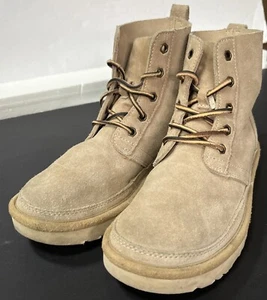UGG Neumel hohe sandfarbene Damen-Stiefeletten aus Wildleder Größe US 5 - Bild 1 von 10