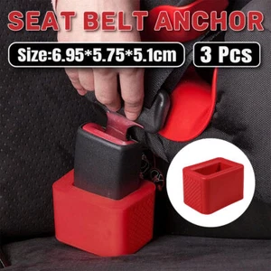 3PCS Car Seat Belt Retainer Silicone Slot Bracket Car Seat Belt Holder Clip AU - Picture 1 of 14