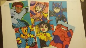 BIG HERO 6 KARTEN SET mit sechs Original Sketchkarten DISNEY - Bild 1 von 7