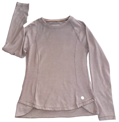 Blusa Avalanche Activewear Feminina Média Mini Listrada Ultra Macia Manga Furo no Polegar - Imagem 1 de 4