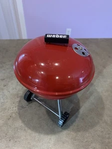 Weber Kettle Smoker Mini Barbecue BBQ Grill 8" Tall Teleflora W/Grate - Picture 1 of 7