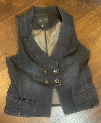 Chaleco Banana Republic, Azul Denim Doble Pecho, Cuello en V, Mujer Talla 14 Foto 1 de 4